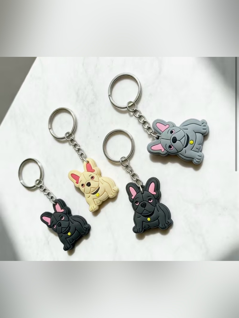 Cute French Bulldog Keychain - Choice of 1 Charm